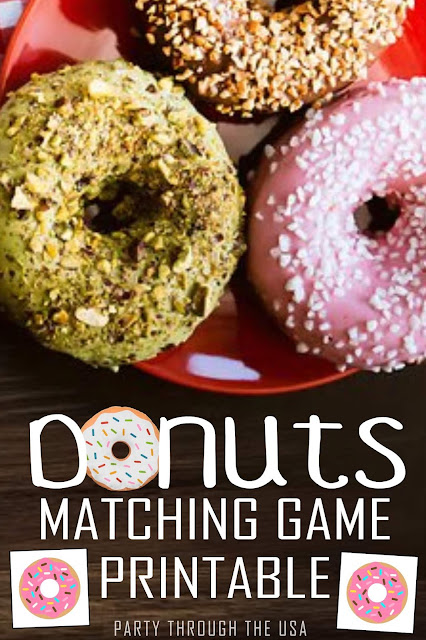 Printable Donut Matching Game in an Altoid Tin // Party Through the USA // travel with donut fun