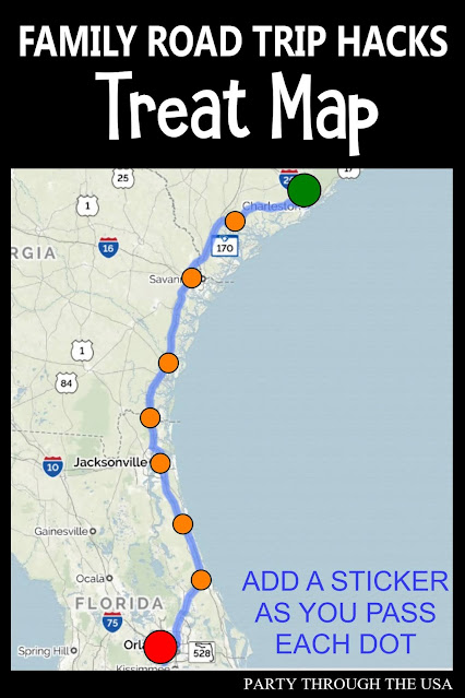 Stop anxiety in your child by giving them their own map on your next road trip