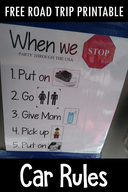 Free printable checklist for potty stops on family road trips