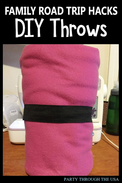 Easy DIY travel blanket for kids. Perfect for road trips!